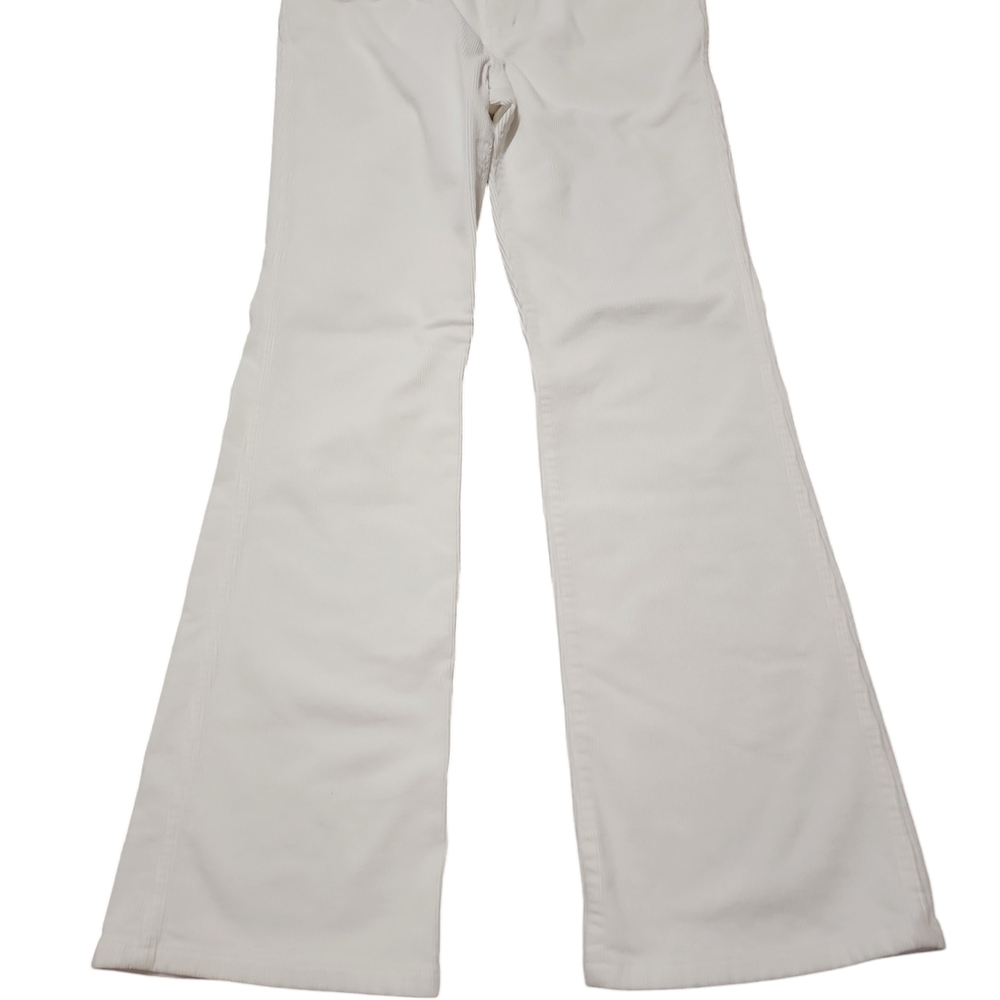 Outlooks Corduroy Trousers with Gold Detail White Women's